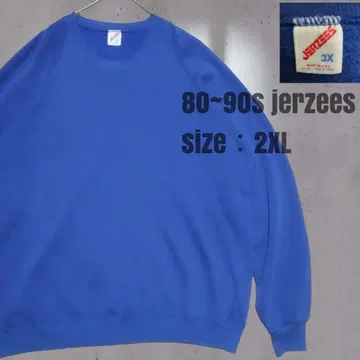 80~90s jerzees 래글런 맨투맨 2XL 무지 블랭크