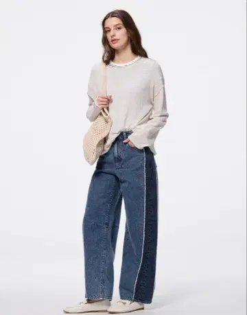 GU 2톤 배럴 레그 청바지 3XL 표준 길이 미사용 새상품