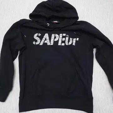 SAPEUR 블랙 후드티 M 사이즈
