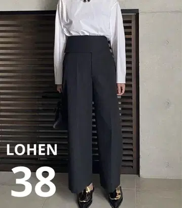 LOHEN 로헨 와이드 벨트 스트레이트 팬츠