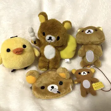 리락쿠마 봉제 인형 마스코트 코인 케이스 묶음 판매