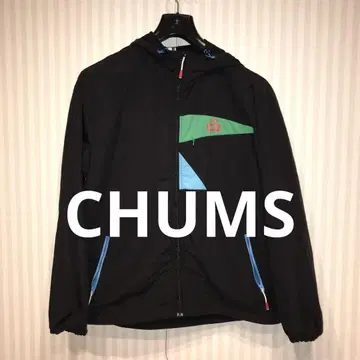 CHUMS 나일론 자켓 XL 블랙/그린/블루