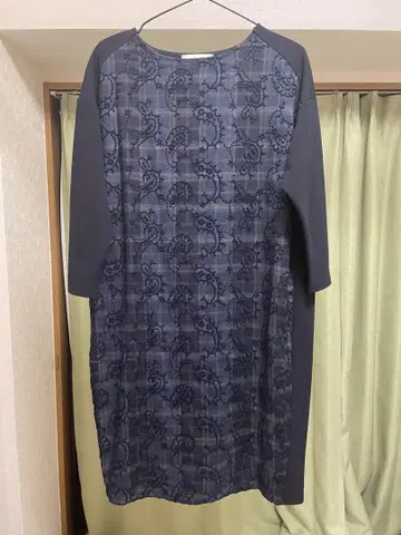 BEARDSLEY 네이비 계열 페이즐리 무늬 원피스 사이즈 F