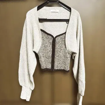 PUBLIC TOKYO 뷔스티에 니트 가디건