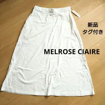 MELROSE CIAIRE 화이트 롱 스커트 새상품 택 포함 허리끈 포함