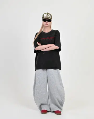 L2111 M gray 벌룬 스웨트 팬츠 지저인