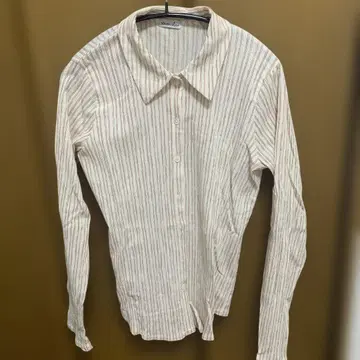 steven alan 긴팔 셔츠 화이트와 빨간색 스트라이프