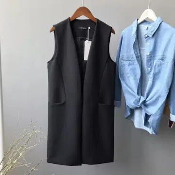 마지막 2점 베스트 지레 테일러드 노카라 블랙 검정 롱 L