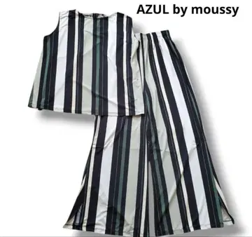 [ AZUL by moussy ] 아즈르 셋업 스트라이프 M