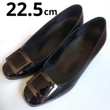 와코루 블랙 펌프스 22.5cm 3E 힐 4cm