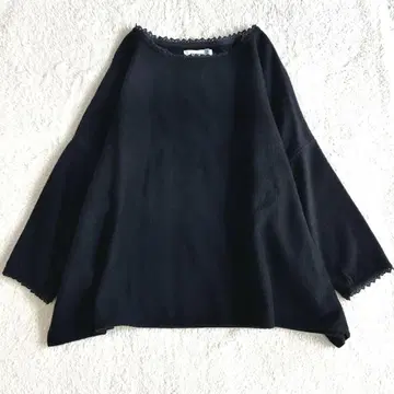 새상품급 츠무구 tumugu 울 와이드 풀오버 레이스 포함 클리닝 완료