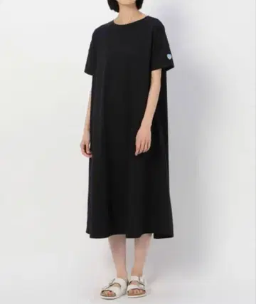 orcival 오르치발 A라인 티셔츠 원피스 별주 블랙