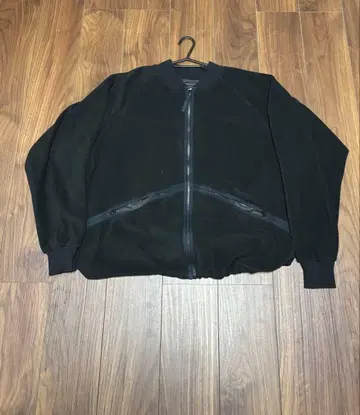ARMY TWILL 블랙 플리스 자켓 구제 의류