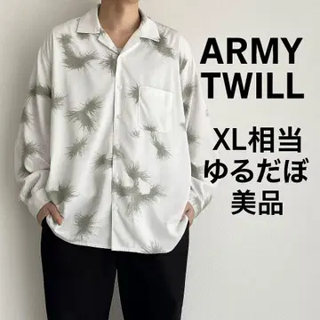 ARMY TWILL 오픈 카라 셔츠 XL 상당 빅 루즈 새상품급
