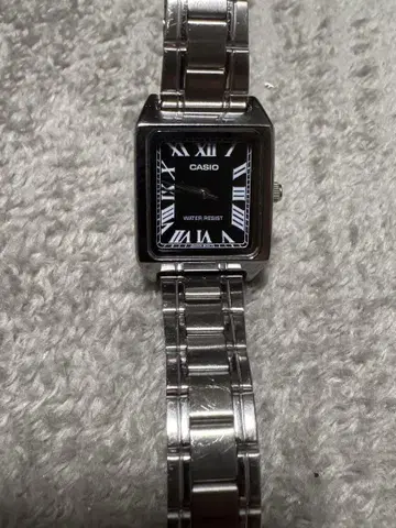 CASIO 아날로그 손목시계 방수 블랙