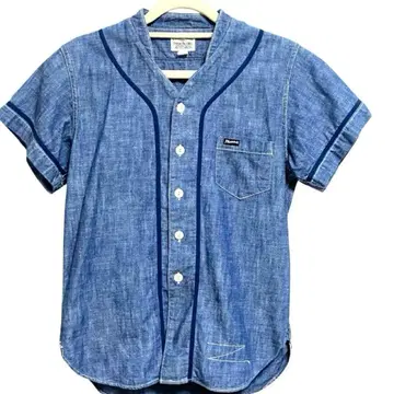 Pherrow's 페로우즈 베이스볼 반팔 셔츠 인디고 블루 계열