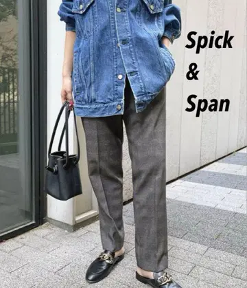 가격 인하! Spick & Span 페이크 울 테이퍼드 팬츠