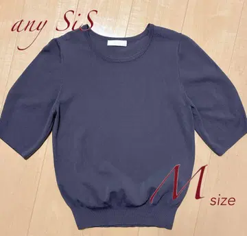 any sis 볼륨 턱 슬리브 반팔 니트 M
