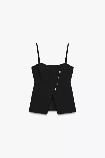 ZARA 버튼 달린 상의