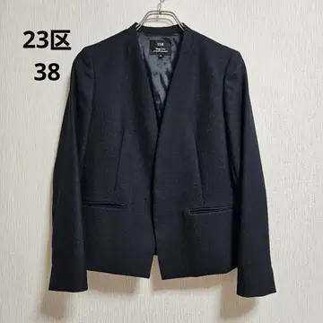 새상품급 23구 노카라 자켓 38 네이비