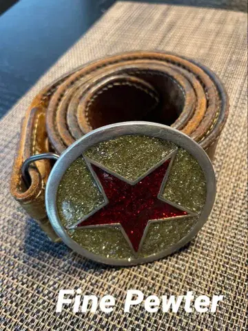 Fine Pewter USA 버클 벨트 빈티지 아메카지