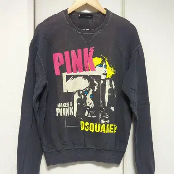 DSQUARED2 다크 그레이 맨투맨 M 코코노에 시기 얼룩 색바램 있음