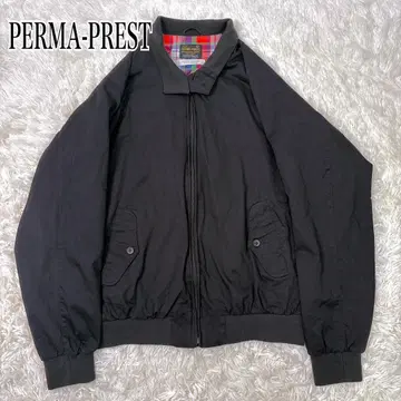 PERMA-PREST 블랙 점퍼 스윙 탑 드리즈라 자켓