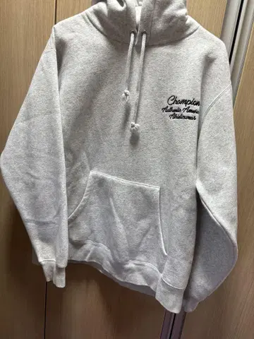 Champion 그레이 후드 부착 후드티