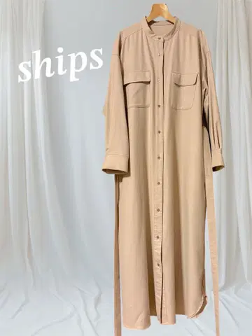 [ ships ] 베이지 셔츠 원피스