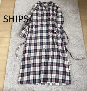 SHIPS Colors 체크 무늬 셔츠 원피스