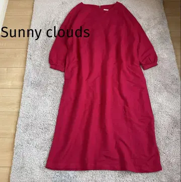 Sunny clouds 긴팔 티셔츠 원피스 린넨