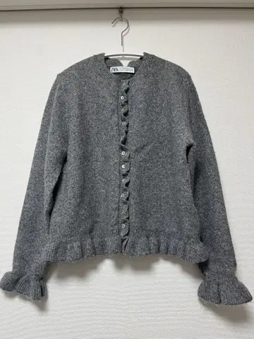 ZARA 프릴 니트 가디건