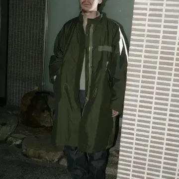 올리브 그린 모즈 코트