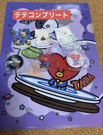쿠라스시 BT21 TATA 클리어 파일 캔뱃지 키링 스티커