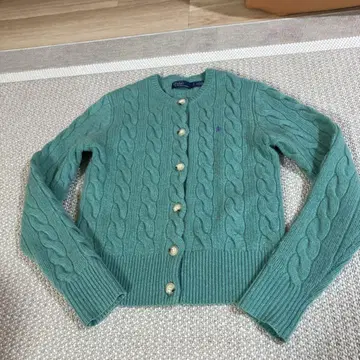 polo 랄프 로렌 니트 가디건 그린 울 캐시미어