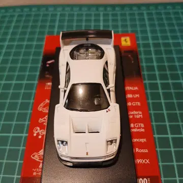 교쇼 1/64 F40 GTE 머드 화이트 미니카 카루와자 버전