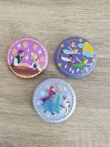 디즈니 자수 캔뱃지 팬스프 세트