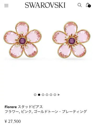 스와로브스키 Florere 스터드 귀걸이 플라워