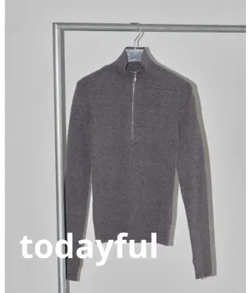 todayful Halfzip Rib Knit 하프 지퍼 리브 니트