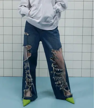 메종 스페셜 데미지 데님