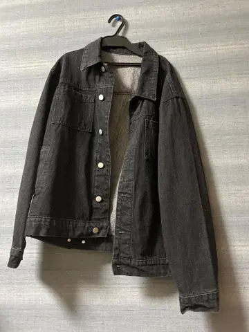 블랙 데님 자켓