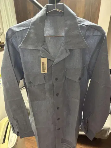 데드스탁 미국 해군 실물 샴브레이 셔츠 긴팔 90s vintage