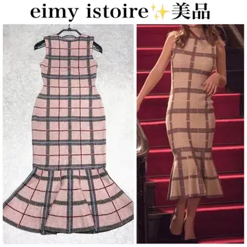 [ 새상품급 ] eimy istoire 체크 스티치 머메이드 니트 원피스