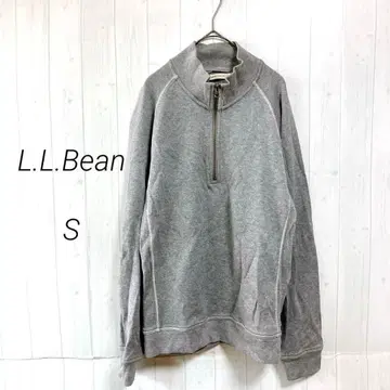 새상품급 L.L.Bean 하프 지퍼 풀오버 긴팔 그레이 S 하이넥