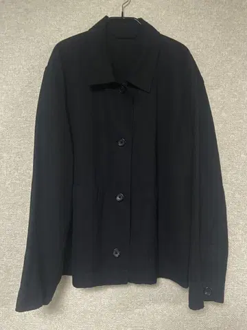 MARGARET HOWELL 코튼 린넨 워크 자켓 블랙 2