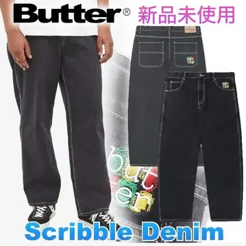 미사용 새상품 Butter Goods 버터굿즈 SCRIBBLE DENIM