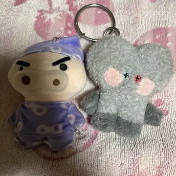봉제 인형 키링 treasure 준규 모자 꽁지 부리부리자에몽
