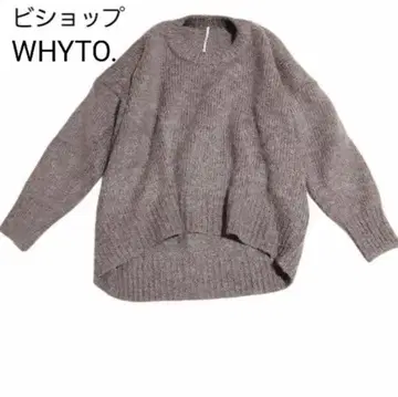 비샵 WHYTE. 백 벌룬 니트 울 모헤어
