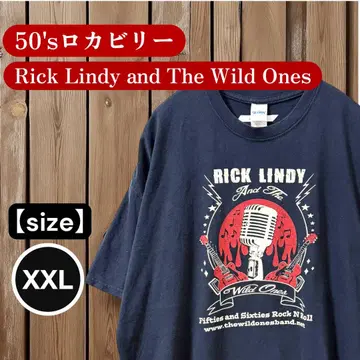 Rick Lindy 50s 로카빌리 밴드T 블랙 GILDAN제