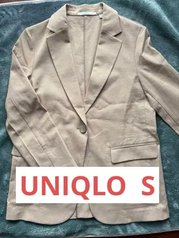 UNIQLO 베이지 테일러드 자켓 스트레치 소재